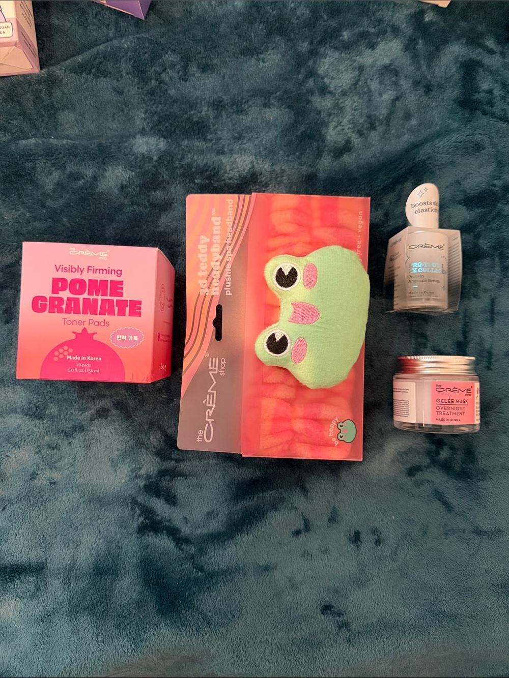 Crème Shop Green Frog Headband - Soft Plush Hair Wrap for Skincare Routines